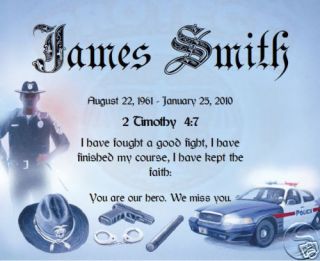 we create a loving personalized memorial for a police officer on this