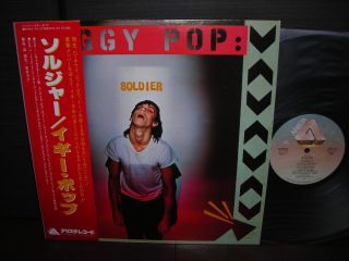 Iggy Pop Soldier Japan Orig LP OBI Insert