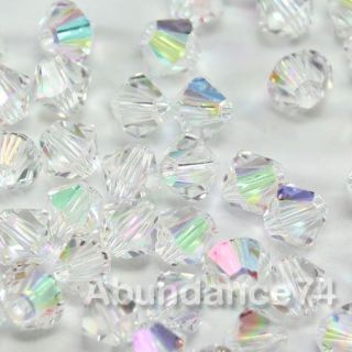 100 Swarovski 5328 Xilion Beads 4mm Crystal Transmission