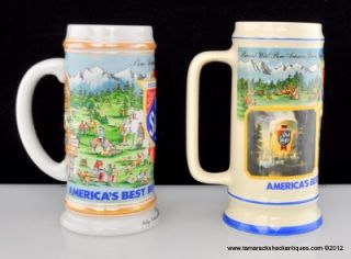 Lot of 4 Old Style Limited Edition Beer Steins Ceramarte Brazil