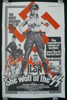 Ilsa She Wolf of The SS 1974 Original US Poster Nazi Sexploitation
