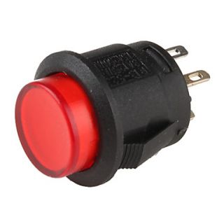 Commutateur de bouton poussoir voiture avec LED rouge Indicateur (12V