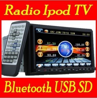 Double 2 Din In Deck Car DVD Player 7 TouchScreen TV Radio iPod MP3 CD