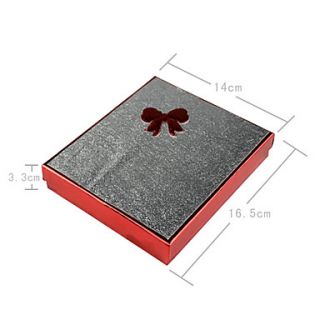 EUR € 2.38   16x14cm Red Bow paquete Papel Caja para la joyería