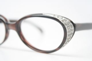 NOS Marble Rhinestone vintage cat eye glasses retro cateye 1960s