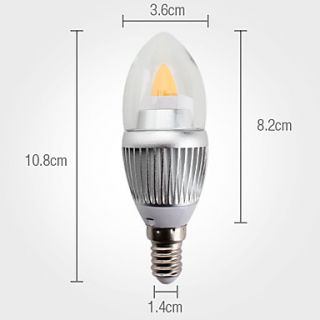 E14 4w 280 320lm 3000 3500K luz blanca cálida LED vela bombilla (110