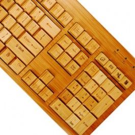 Impecca KBB500 Custom Carved Designer Bamboo Keyboard