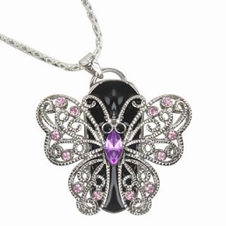 USD $ 29.99   16GB Butterfly Style USB Flash Drive Necklace (Purple