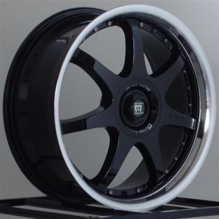 17 inch Wheels Rims Motegi Racing FF7 Gloss Black 5 Lug MR2378 5x100