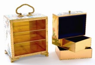 Japanese Cloisonne Inaba Millefleur Mini Chest Box Phoenix & Peacock