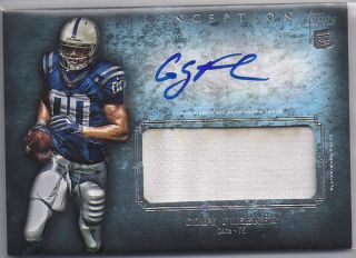 2012 Topps Inception Rookie Jumbo Patch Autographs Ajpcf Coby Fleener