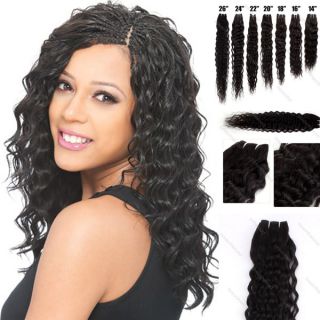 14 26 inches Remy Deep Wave Wavy Curly Human Hair Weaving Weft