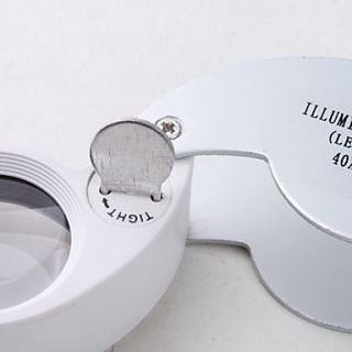 EUR € 4.87   mini 40x 25 milímetros jóias lupa magnifier com led