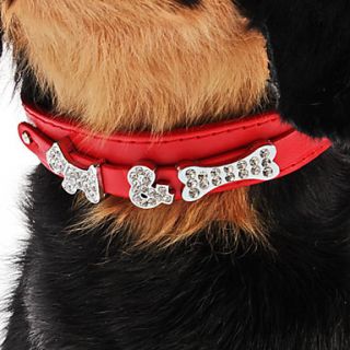 USD $ 8.29   Adjustable Rhinestone Dog and Bone Style Collar for Dogs