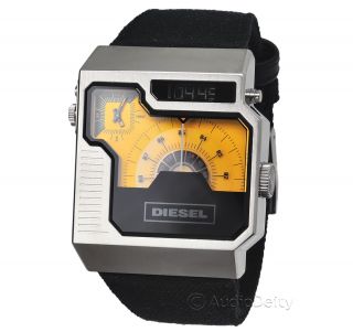  watch yellow dial w black band stylish watch with 3 independent