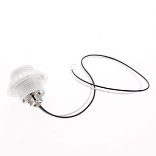 USD $ 2.89   E27 LED Light Bulb Socket Base Holder with Wire,