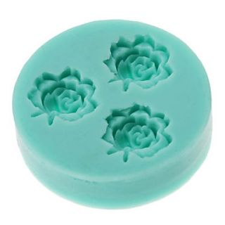 USD $ 5.29   DIY Baking 3D Three Flowers Shaped Silicone Cake Soap