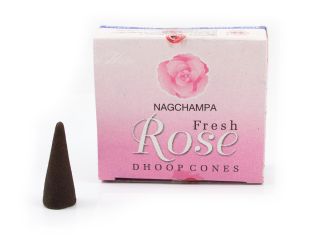  Champa Fresh Rose Dhoop Cone Incense Satya Sai Baba Box of 12