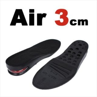 3cm UP Soft Height Increase Insole lift taller Sz L Black Insole Shoe