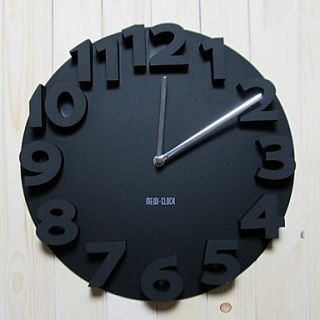 USD $ 33.49   Novelty 3D Wall Mounted Analog Clock (Assorted Colors