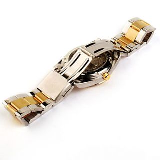 USD $ 38.89   Elegant Golden Tone Crystal Mechanical Wristwatch with