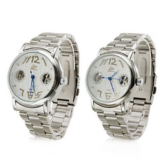 USD $ 37.99   Pair of White Face Style Alloy Analog Mechanical Couple