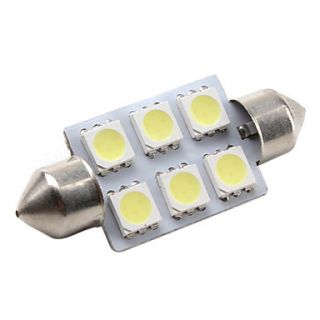 EUR € 2.75   high performance 39 mm 6 * 5050 SMD witte led auto