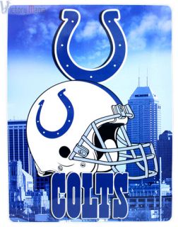 Indianapolis Colts Twin Plush Blanket NFL Helmet 60x80