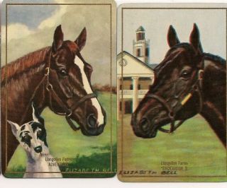 Swap Playing Cards 2 Single Named Horse Heads Dog