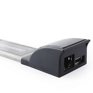 USB 2.0 + RJ45 (1000m) adaptador Express Card 34 milímetros para