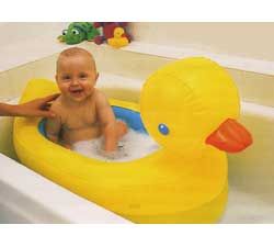 munchkin white hot inflatable yellow duck tub the baby tub that doesn
