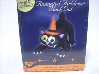 Airblown Inflatable Animated Moving Cat Halloween Yard Decoration