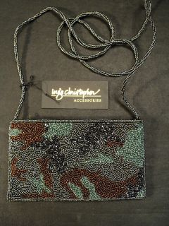 Lovely Inge Christopher Iridescent Beaded Handbag