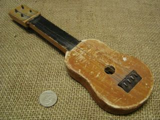 Vintage Miniature Guitar Antique Old Instrument String