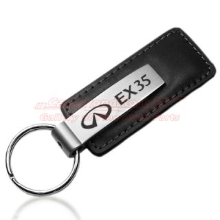 Infiniti EX35 Black Leather Auto Key Chain Key Ring Licensed Item Free