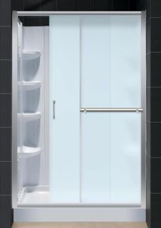 DreamLine Tub To Shower Kit INFINITY PLUS Shower Door, TRIO 36 x 48