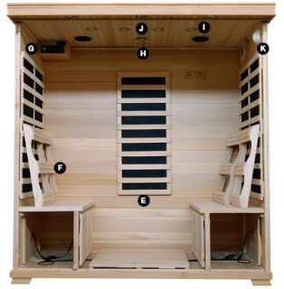 Hemlock 4 Person Carbon Heater Far Infrared Sauna New
