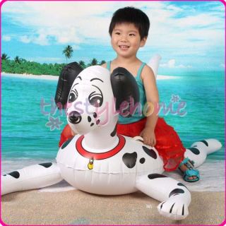 White Black Spots Inflatable Blow Up Dog Party Favor Kids Home Outdoor