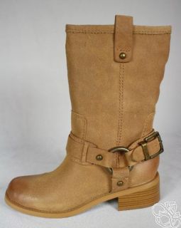 Jessica Simpson Inna Tan Yale Leather Riding Womens Boots New Size 7 5