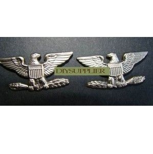  WWII US ARMY COLONEL EAGLE WAR BIRD DEVICE PIN BADGE INSIGNIA MHA00021