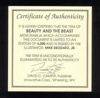 Innovation 1993 Beauty Beast 1 Ltd Edition w COA