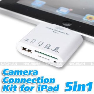 in 1 Camera Connection Kit Card Reader SD TF MS for Apple I Pad 1 2