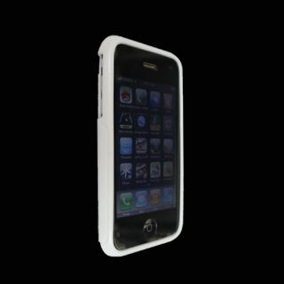 TPU Fitted Case Cover Skin for iPhone 3G 3GS in White s Line Shape