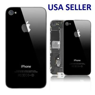   NEW IPHONE 4S BLACK BACK GLASS COVER BATTERY AT T VERIZON AND SPRINT