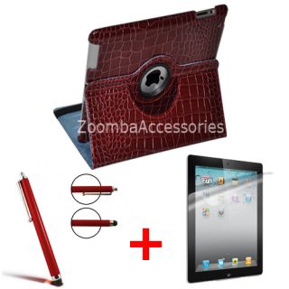 iPad 2/ iPad 3rd stylish rotating magnetic polyurethane leather smart