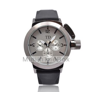 USD $ 8.59   Silicone Band Quartz Wrist Watch for Men,