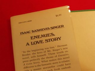 Isaac Bashevis Singer ENEMIES, A LOVE STORY 1st Edition/Print 89 Film