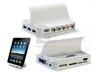  Docking Station Video Y/Pb/Pr HDMI HUB Sync VGA SD TF Fr Iphone iPad