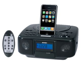 New Jensen CD Player Alarm Clock w iPod Docking Station