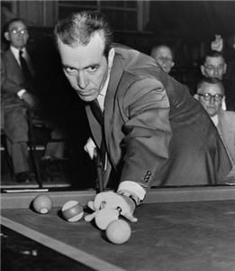 Print Art Poster Irving Crane Taking Aim on Pool Table